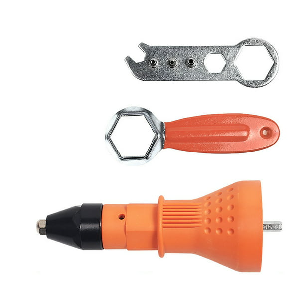 Electric Rivet Nut Gun Adaptor Insert Power Drill Cordless Tool Kit Professional 